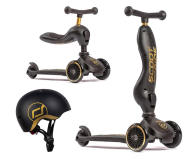 Scoot & Ride Highwaykick 1 Jeździk i hulajnoga +kask S-M Black&Gold LE - 1074474 - zdjęcie 1